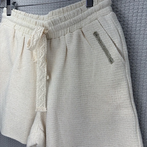 POL Two Piece Cream Knit Vest Shorts Women Small- Tweed Beach Boho Quiet Luxury - Picture 11 of 16